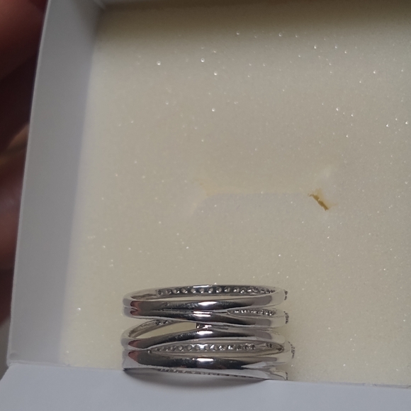 Stella & Dot Stellar Pave Silver Size 8 - Picture 5 of 7